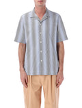 Dries Van Noten Carltone striped cotton shirt Blue