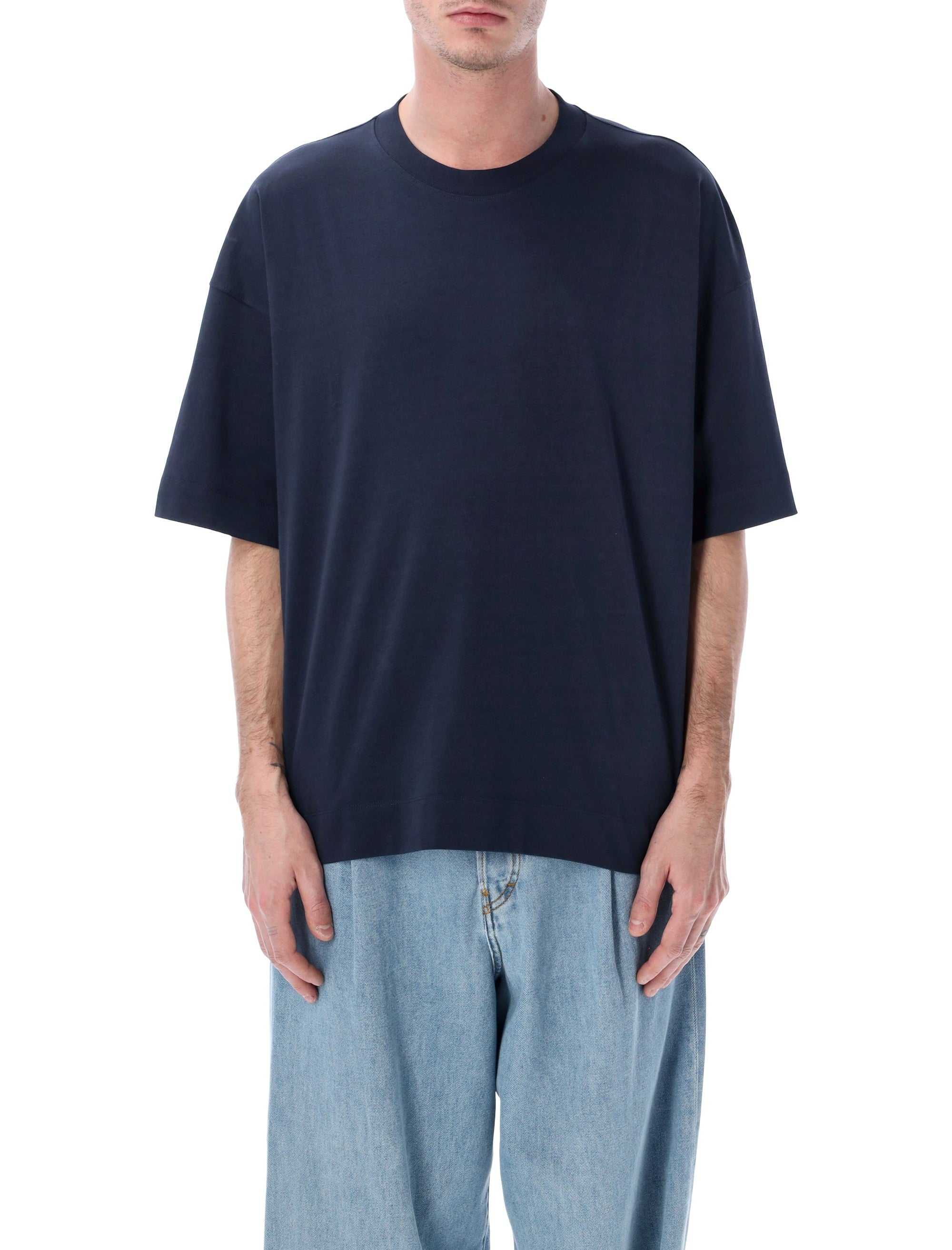 Dries Van Noten oversized t-shirt Navy Cotton Tshirt