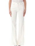 Cycle Flaire high-rise flare jeans Off White Cotton