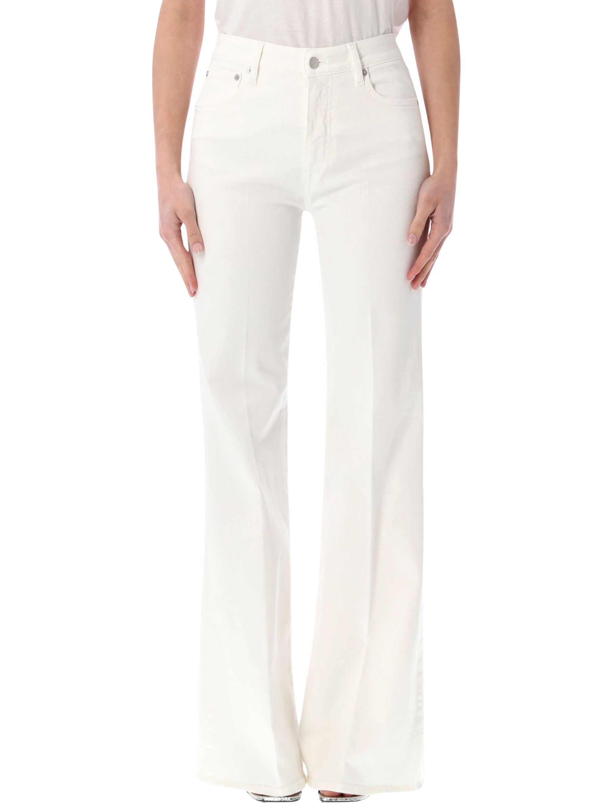 Cycle Flaire high-rise flare jeans Off White Cotton