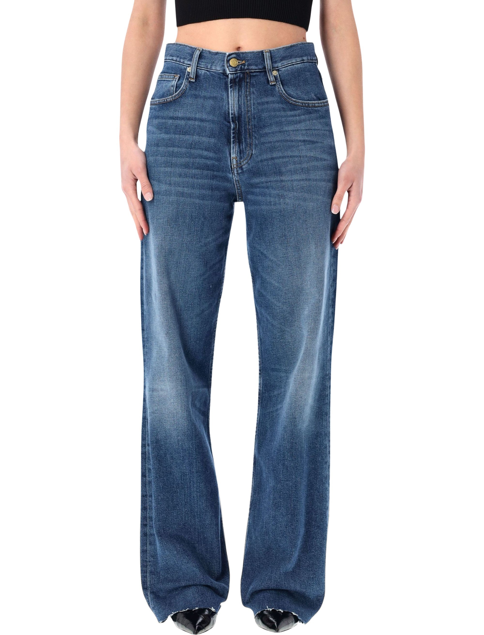 Cycle Zoe high-rise straight jeans navy blue Cotton