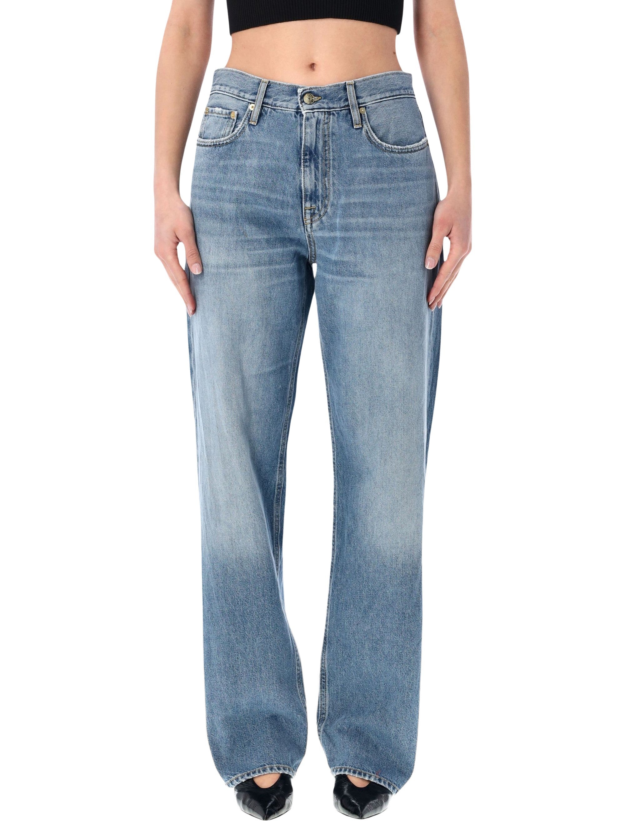 Cycle Mila straight fit jeans Navy Blue Cotton