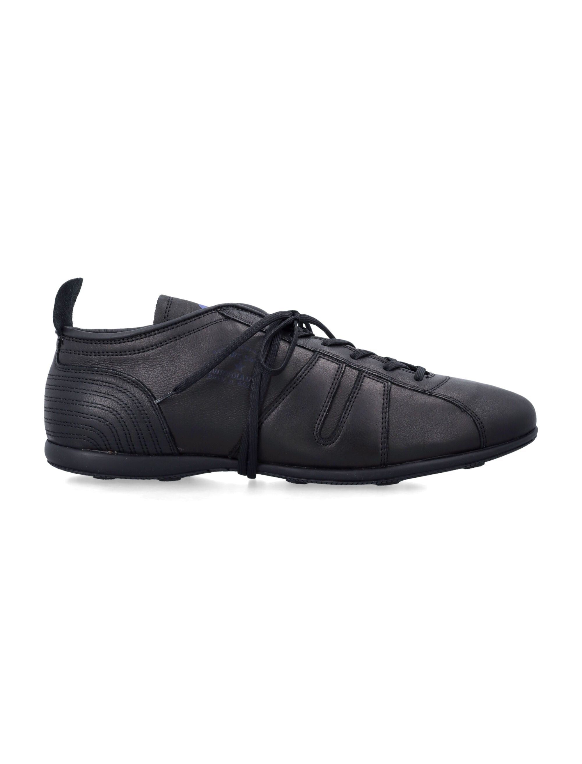 Pantofola Doro Mens Leather 540 Vibram Sneakers Black Upper