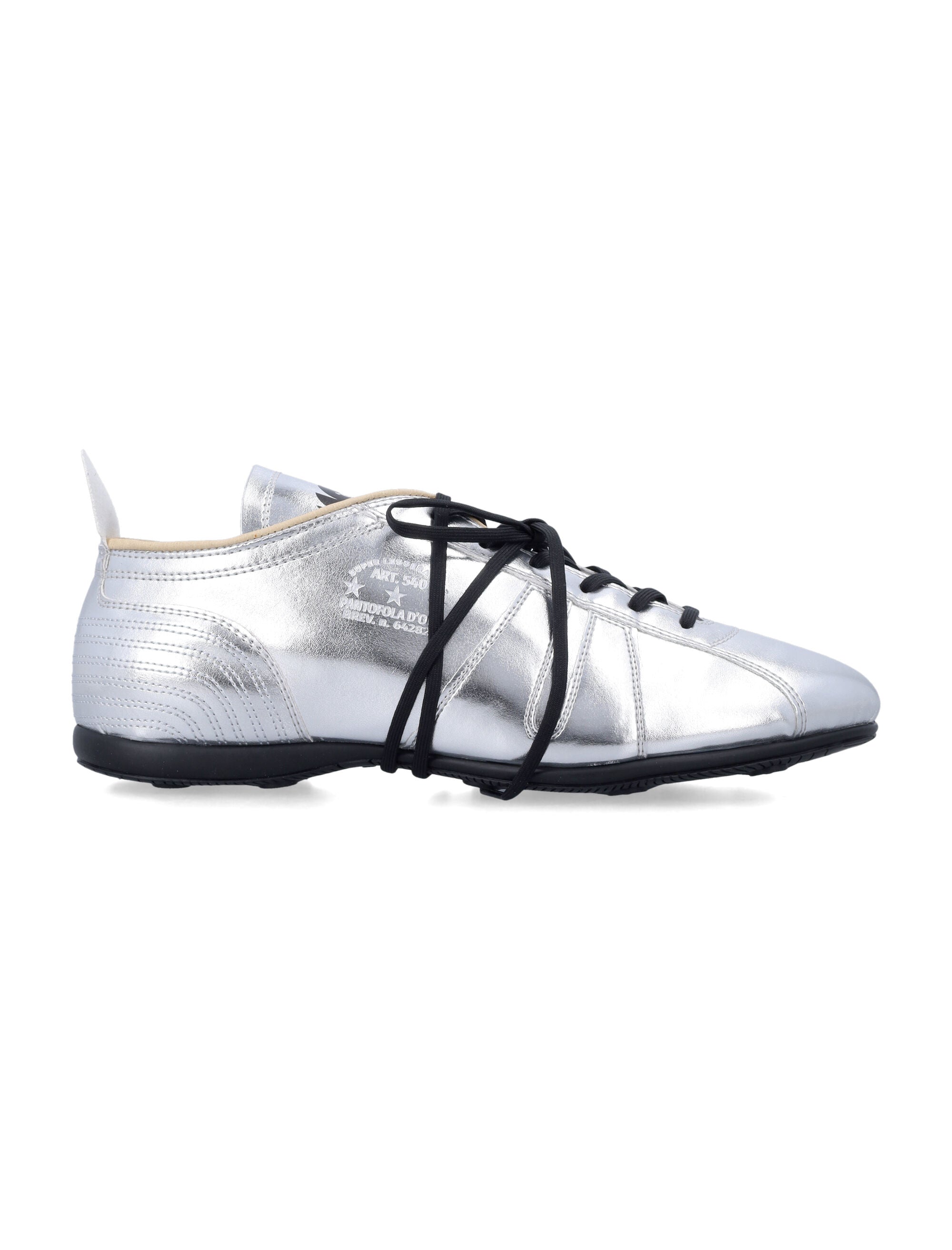 Pantofola Doro Mens Leather 540 Vibram Sneakers Silver Upper