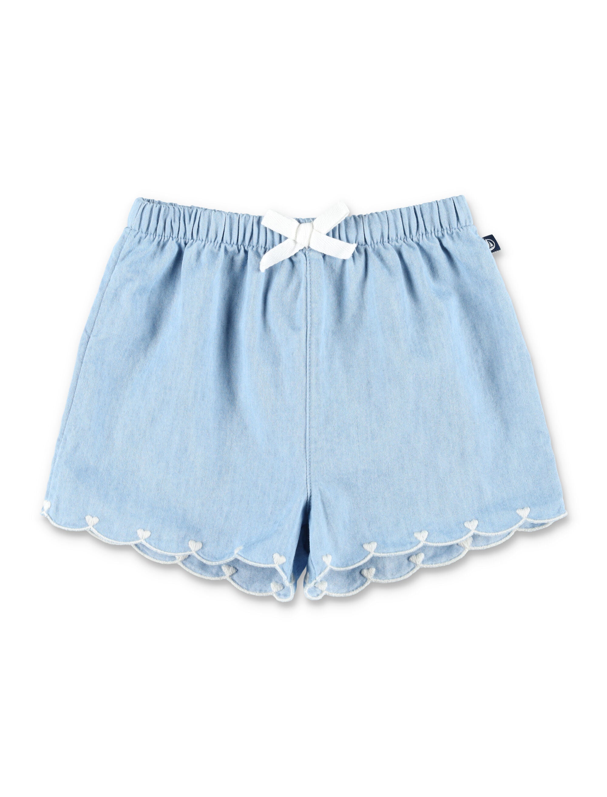 Petit Bateau Chambray baby shorts Blue Cotton