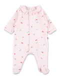 Petit Bateau floral baby pyjamas Pink Cotton Jumpsuit
