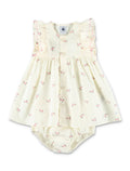 Petit Bateau floral baby dress White Cotton