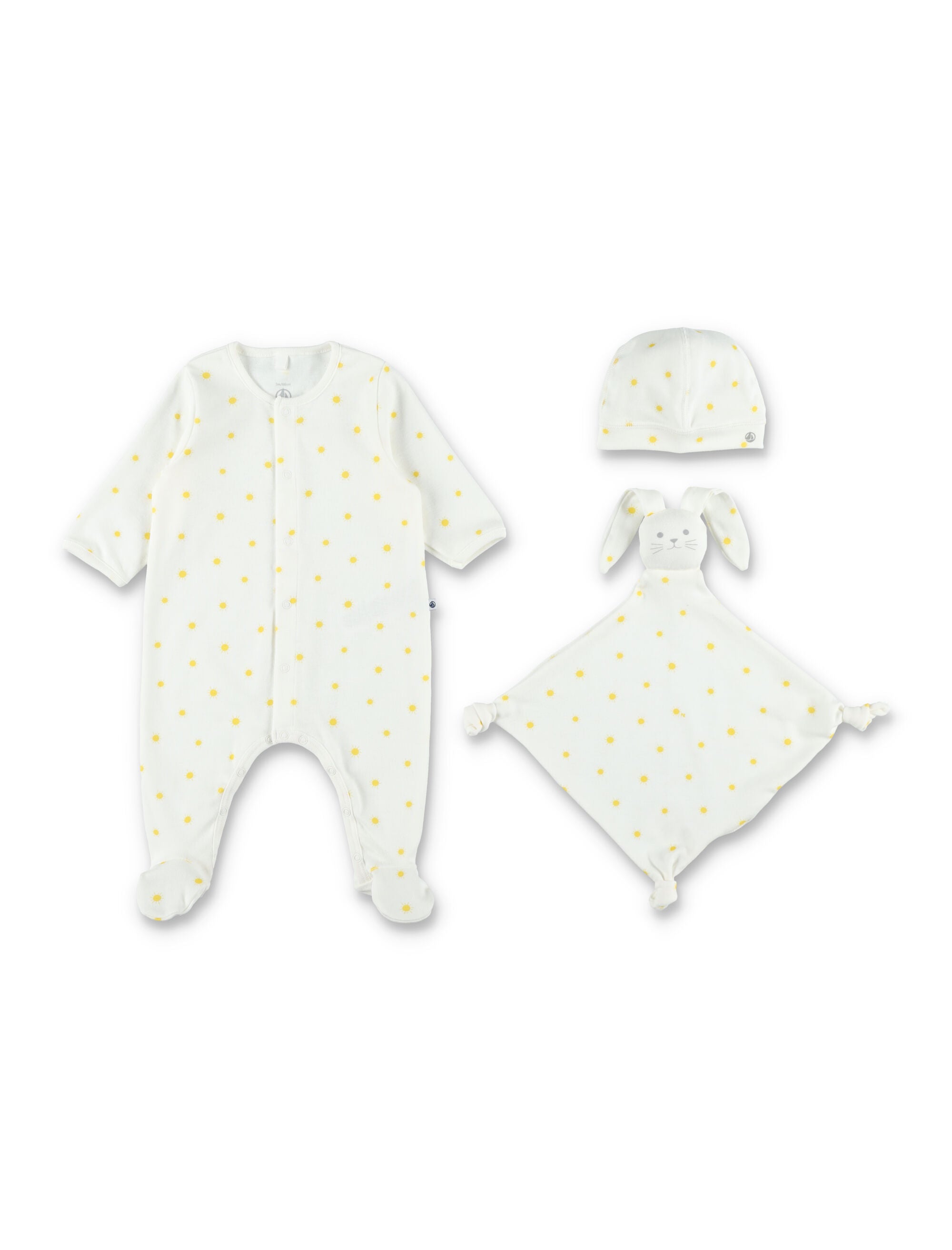 Petit Bateau Sun print newborn gift set White Cotton