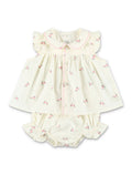 Petit Bateau Baby Floral Set White Cotton