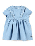 Petit Bateau Chambray baby dress Blue Cotton