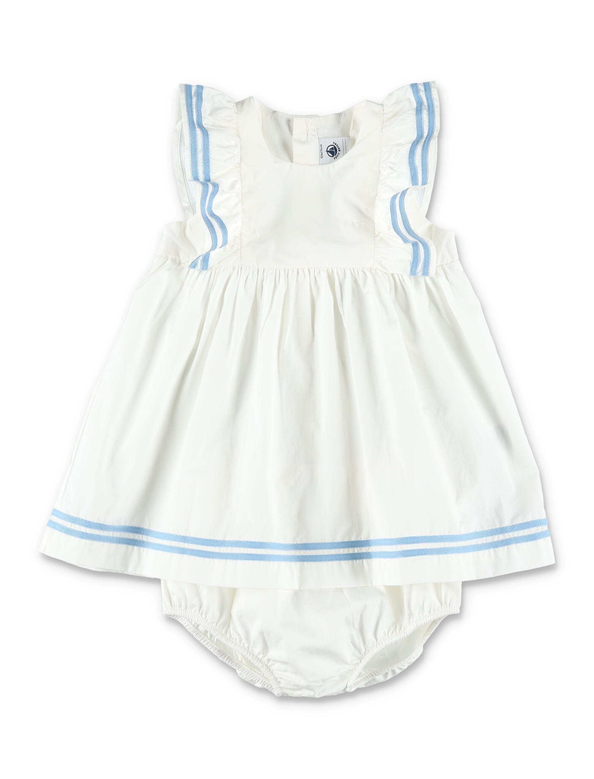 Petit Bateau Sailor baby dress White Cotton