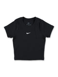 Nike Sportswear girls cropped ribbed T-shirt Black Cotton