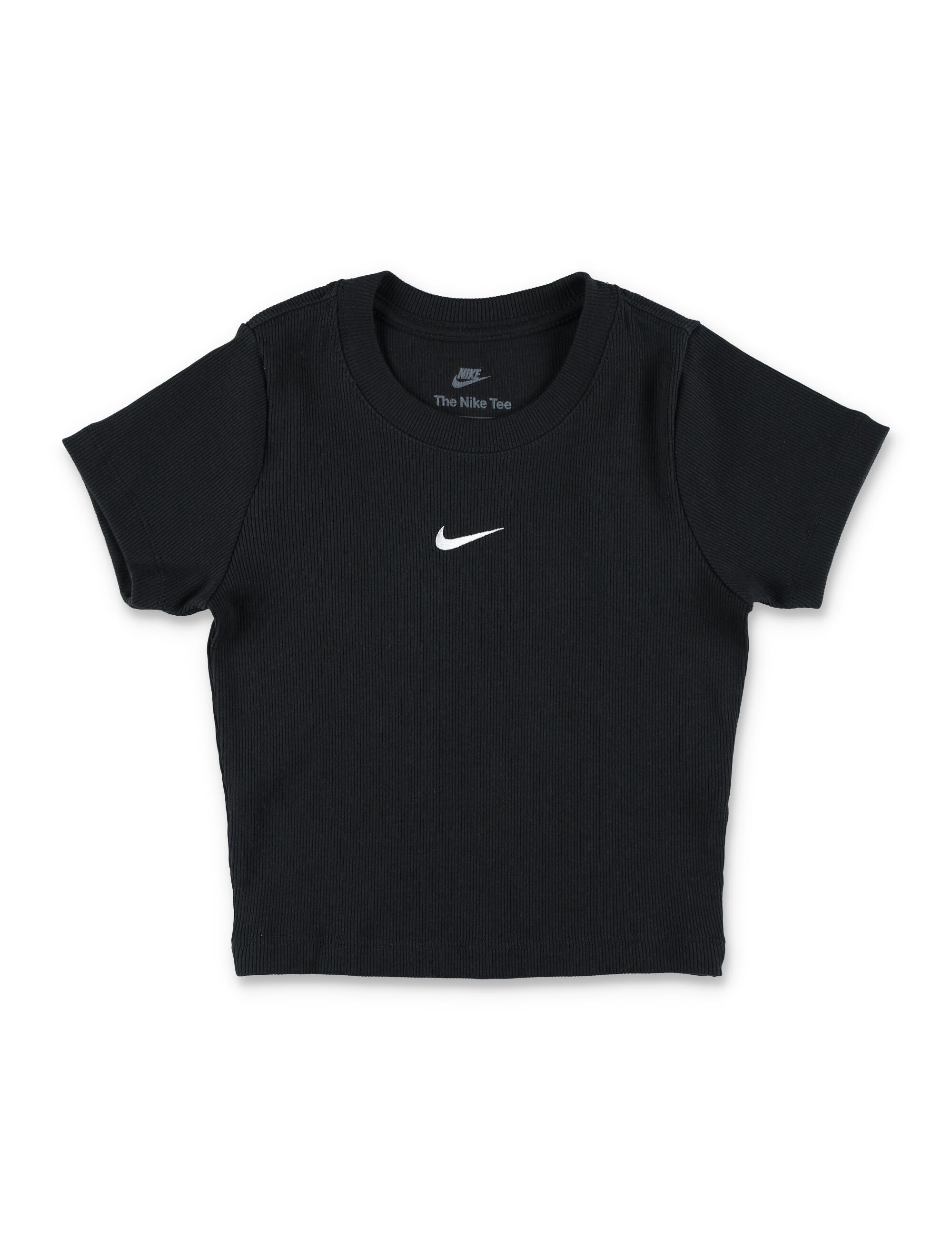 Nike Sportswear girls cropped ribbed T-shirt Black Cotton