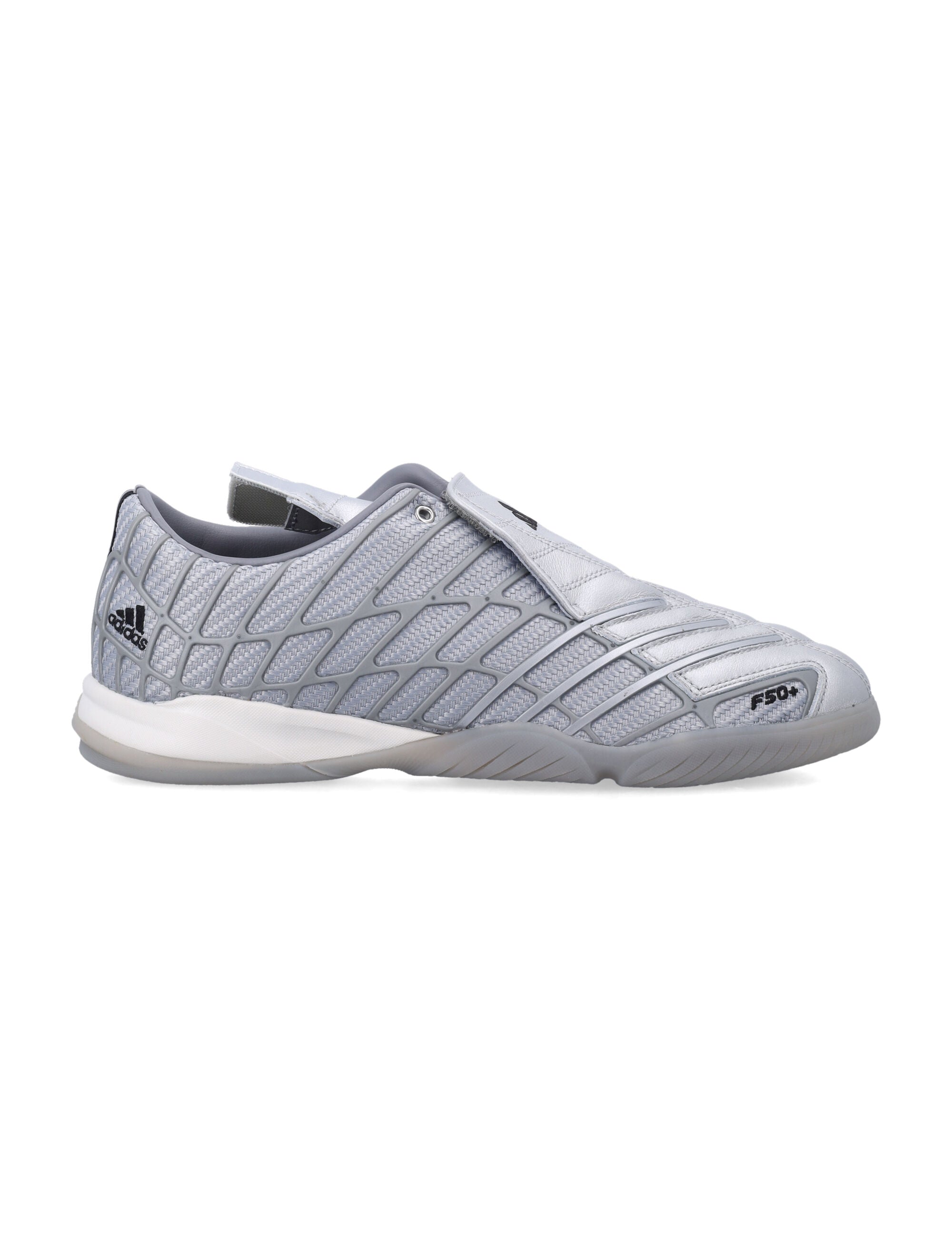 Adidas Originals F50 Sala Leather Shoes Silver Metallic Upper Sneaker