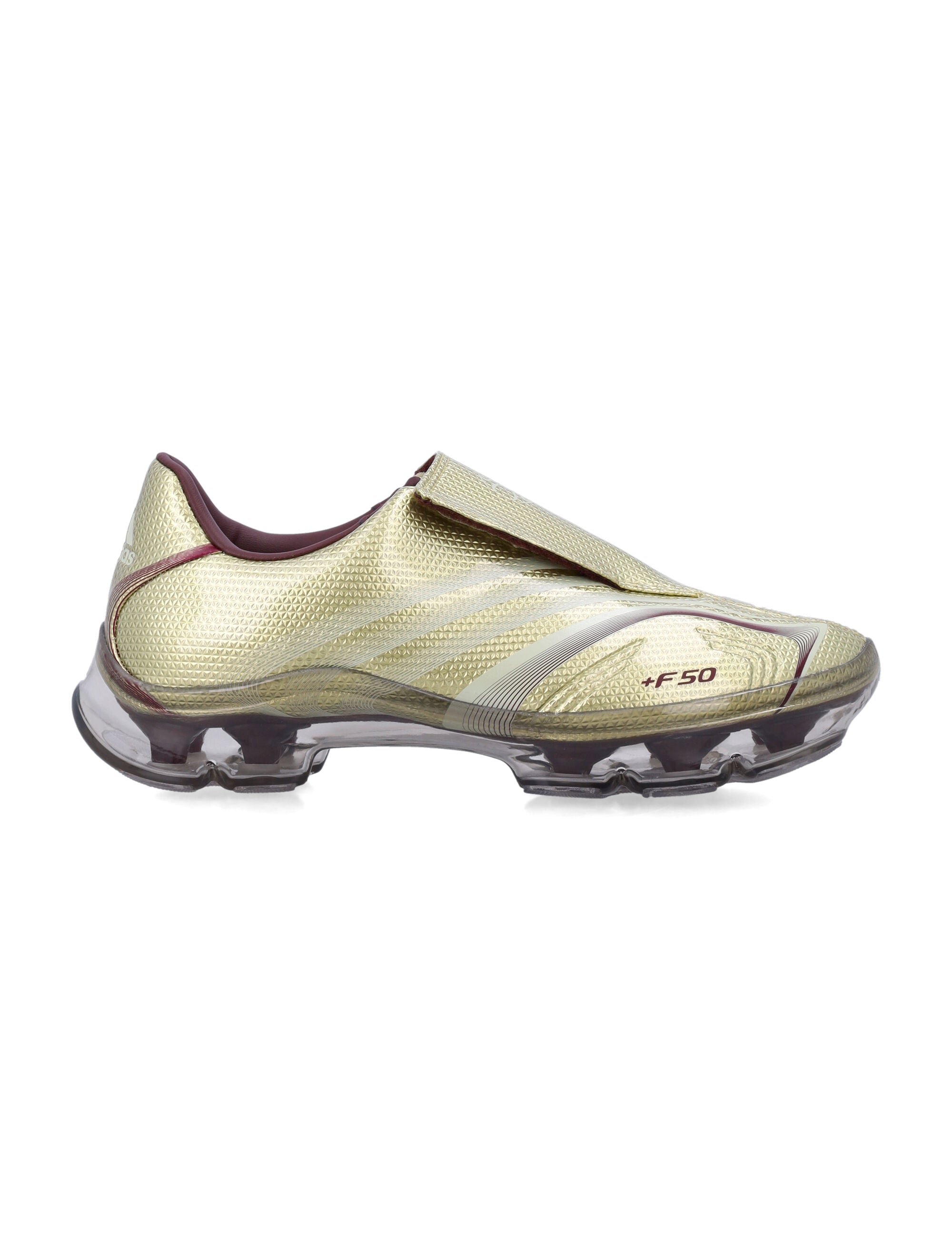 Adidas F50 Walkable Laceless Womans Trainers Gold Metallic Upper Sneaker