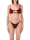 Matinée Taylor Glossy Lycra Bikini Burgundy Polyamide