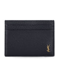 Saint Laurent Tiny Cassandre card case Black Calf Skin Cardholder