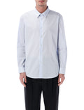 Saint Laurent blue striped cotton poplin Cassandre shirt Bianco Stripe