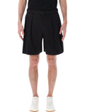 Saint Laurent tailored bermuda shorts with belt Black Cotton