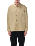 Saint Laurent Cassandre Cotton Overshirt Royal Beige Jacket