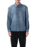Saint Laurent Cassandre Denim Shirt Horizon Blue Cotton T-shirt