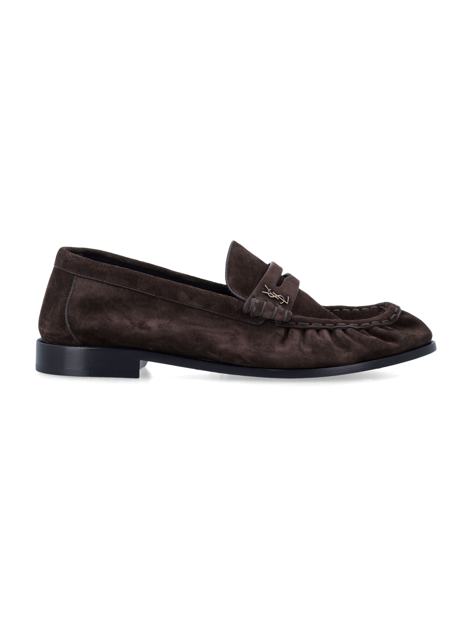 Saint Laurent Le Loafer suede Dark Chocolate Upper Loafers