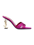 Saint Laurent Contrast Sole Opyum Mules Fucsia Upper