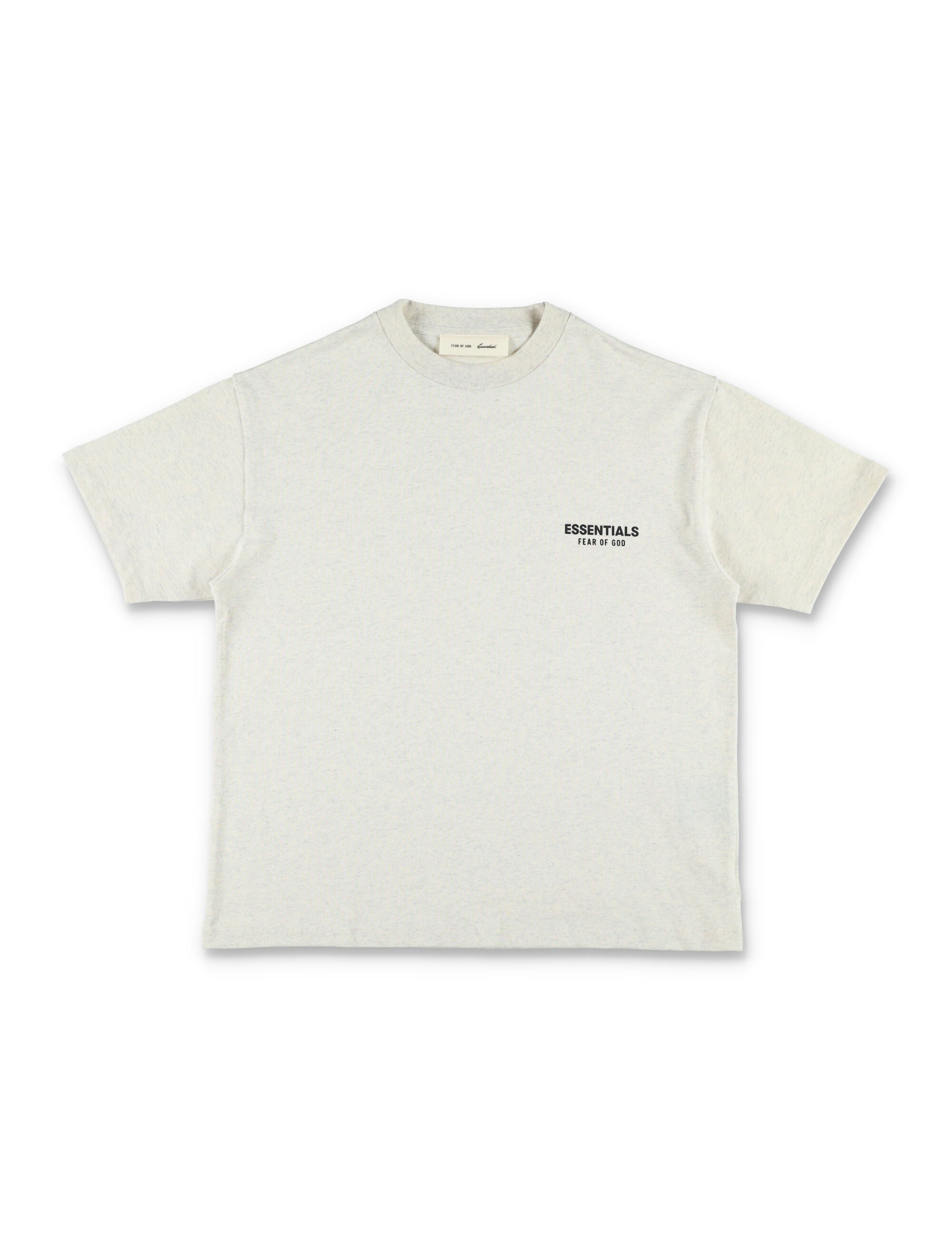 Essentials Fear Of Gods Kids Classic Logo T-Shirt Oatmeal Heather Cotton