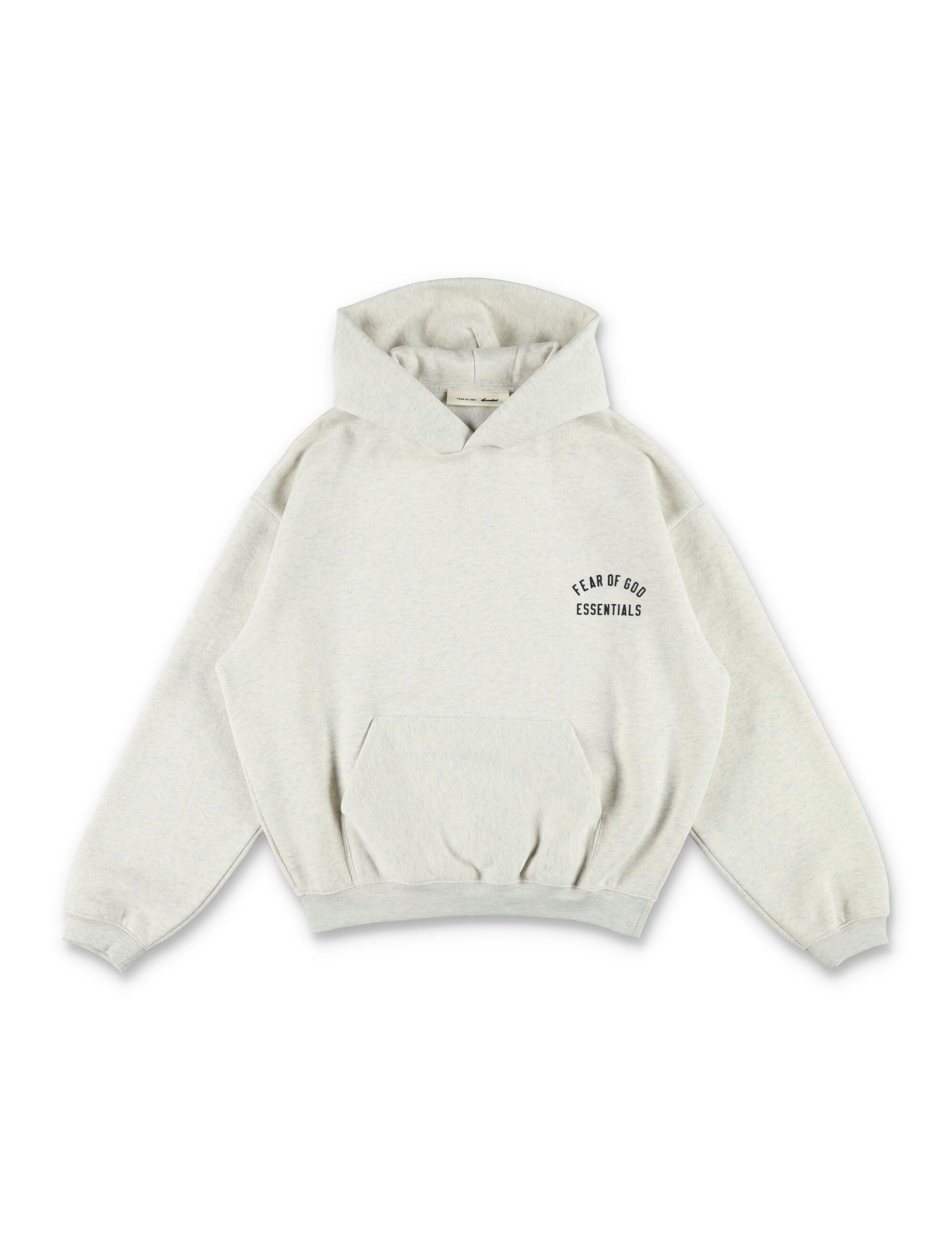 Essentials Fear Of God Kids Classic Hoodie Oatmeal Heather Cotton Sweatshirt