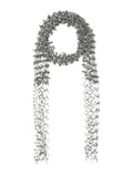 Dries Van Noten embroidered scarf necklace Silver Glass
