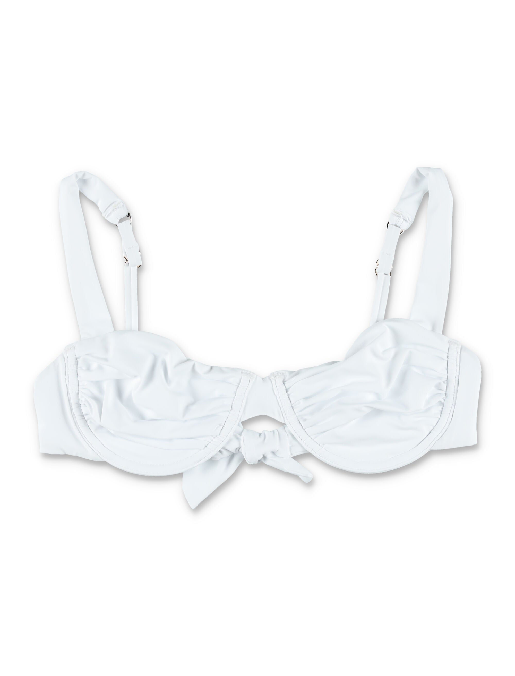 Belamer Aless Balconette Bikini Top White Recycled Polyamide Swimwear