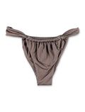 Belamer Lara Ribbed Bikini Bottom Brown Recycled Polyamide Swimwear