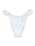 Belamer Lara Ribbed Bikini Bottom White Recycled Polyamide Swimwear