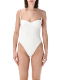 Belamer Nina Textured One Piece White Recycled Polyamide Swimwear
