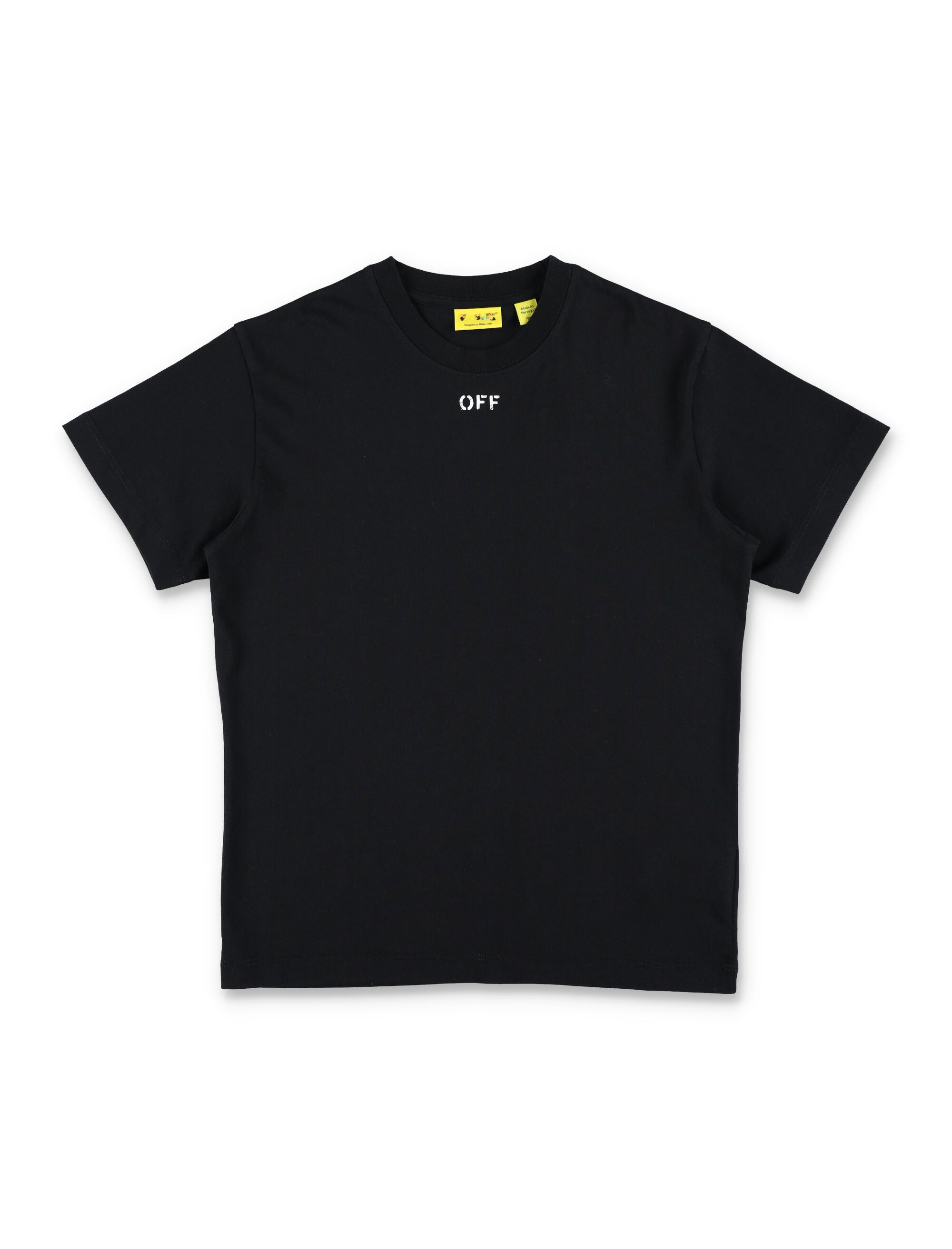 Off-White Kids Arrow Paint T-Shirt Black Cotton