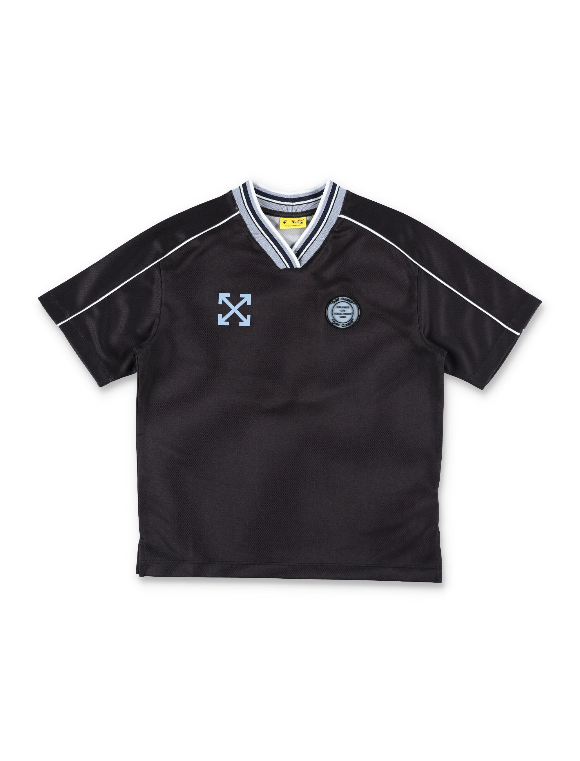 Off-White Kids Soccer Track T-Shirt Black Polyester