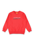 Off-White Kids Big Bookish Double Sweatshirt Red Cotton