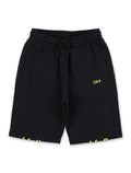Off-White Kids Diag Sweatshorts Black Cotton Short