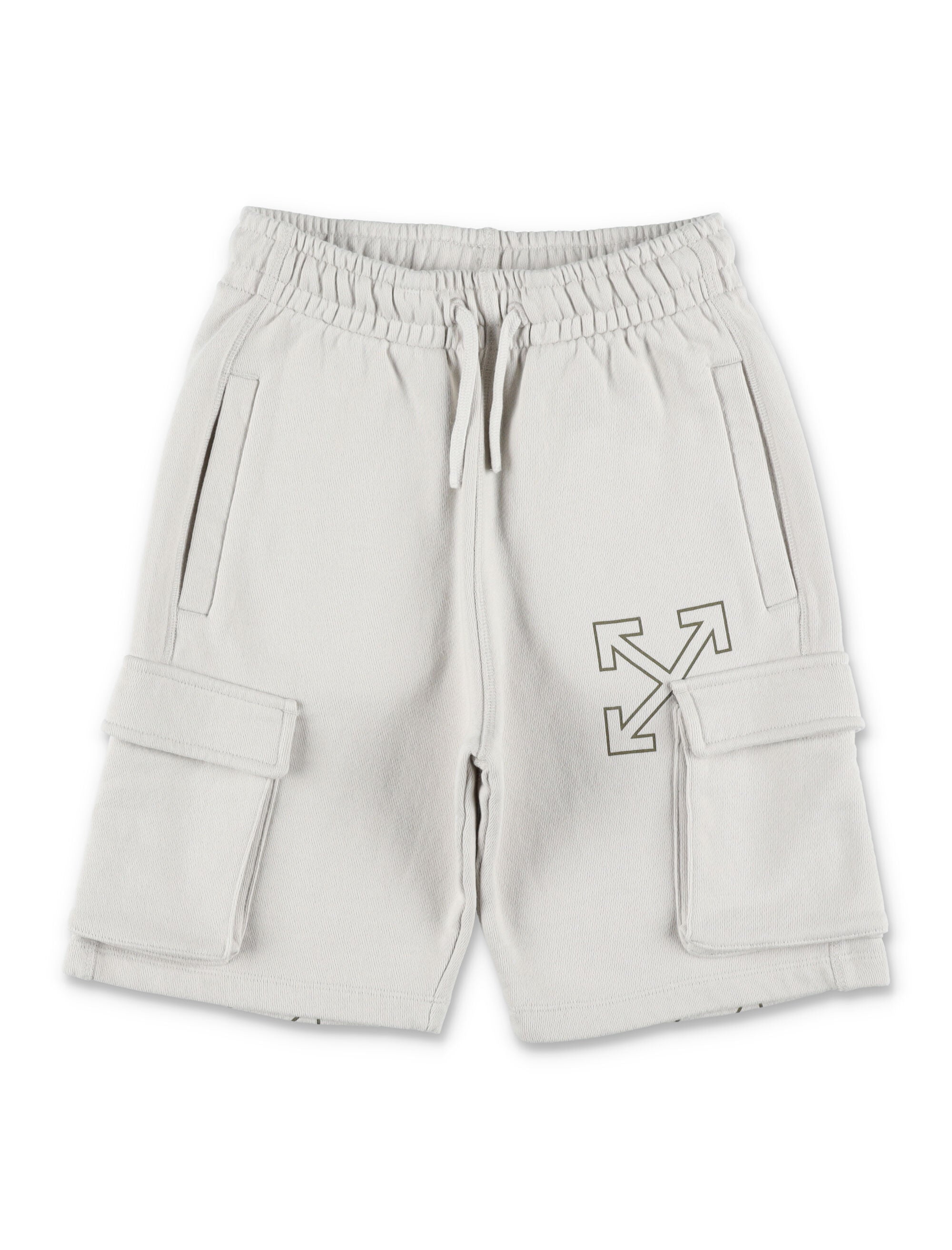 Off-White Kids Arrow Cargo Sweatshorts Antarctica Cotton Short