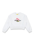 Off-White Kids Daisy Logo Boxy Sweatshirt Cotton