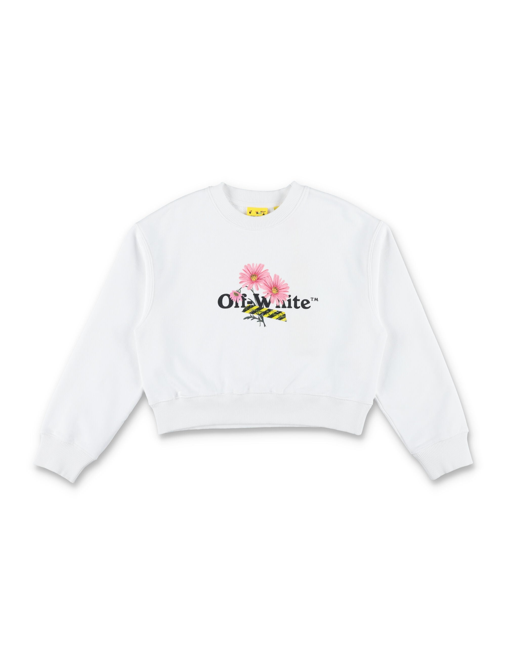 Off-White Kids Daisy Logo Boxy Sweatshirt Cotton