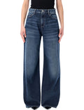 Icon Denim Debby wide-leg cotton jeans Deep Blue