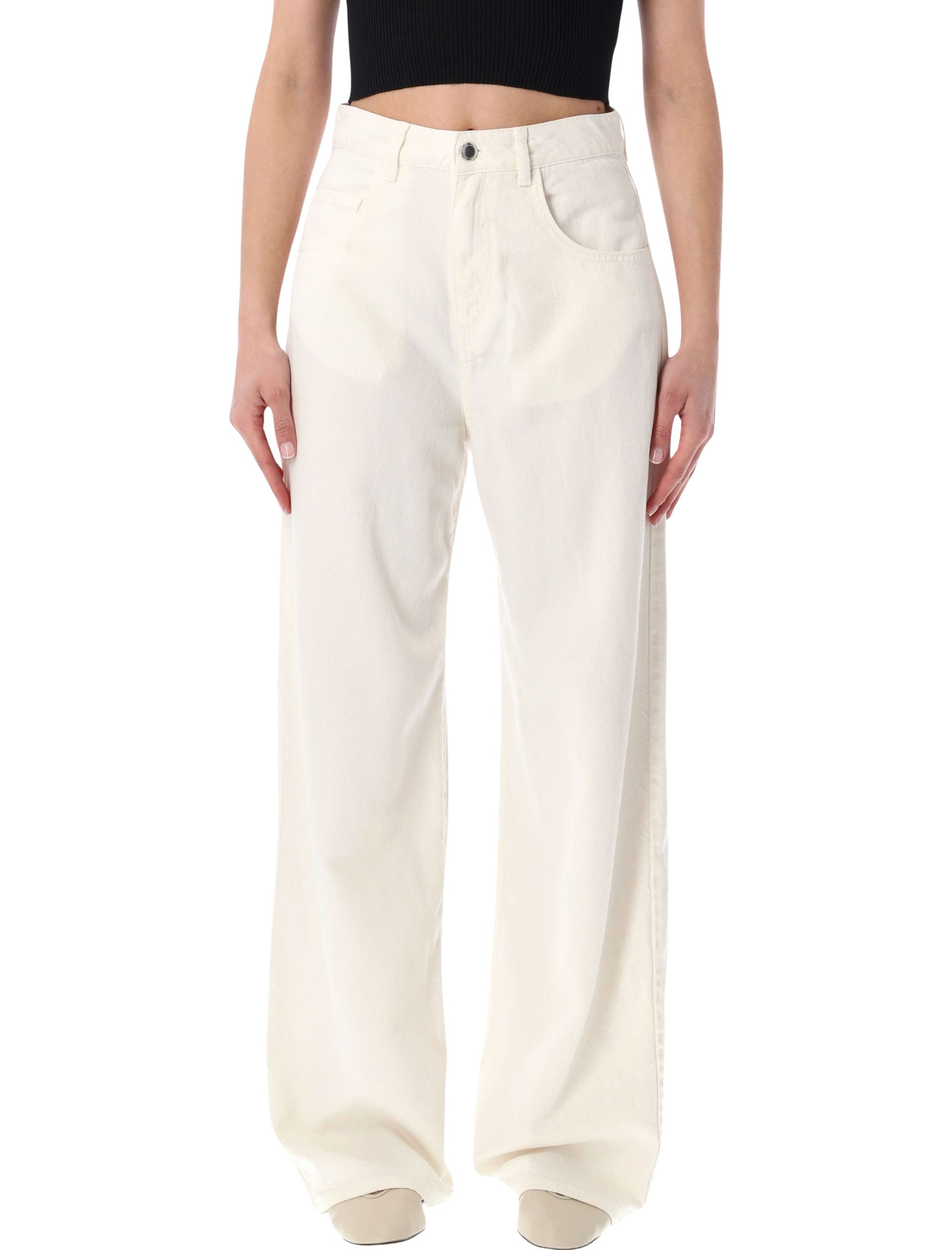 Icon denim Poppy wide leg jeans White Lyocel