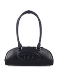Diesel 1DR Dome Shoulder Ew bag Black Bovine Leather
