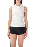 Diesel T-Iara sleeveless ribbed cotton top White