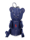 Polo Ralph Lauren Bear Leather Charm Navy Cow Keyring