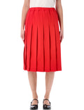 Comme Des Garçons Girl Pleated Skirt Red Polyester