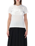 Comme Des Garçons Girl Bow Detail T-Shirt White Cotton