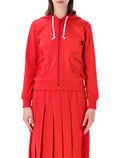 Comme Des Garçons Girl Zp Hoodie Red Polyester Sweatshirt