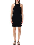 Anine Bing Cole Ribbed Mini Dress Black Cotton